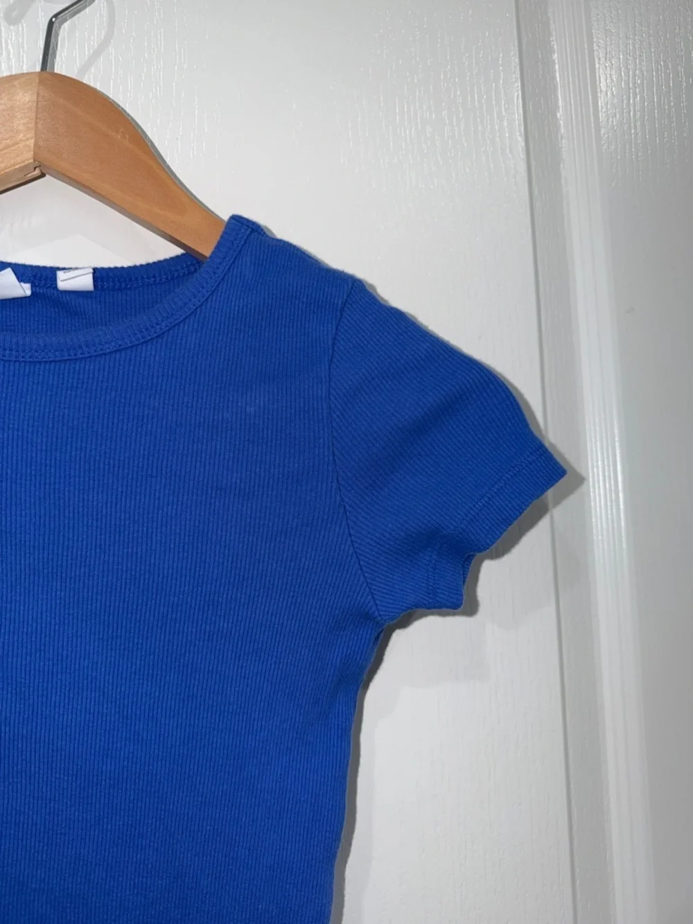 GAP Kids Short Sleeve Ribbed Tee - Royal Blue size medium (8)